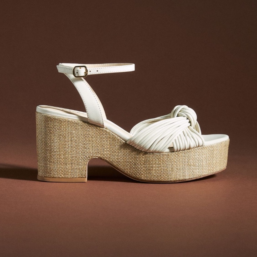 Anthropologie Guilhermina Knotted Platform Heels